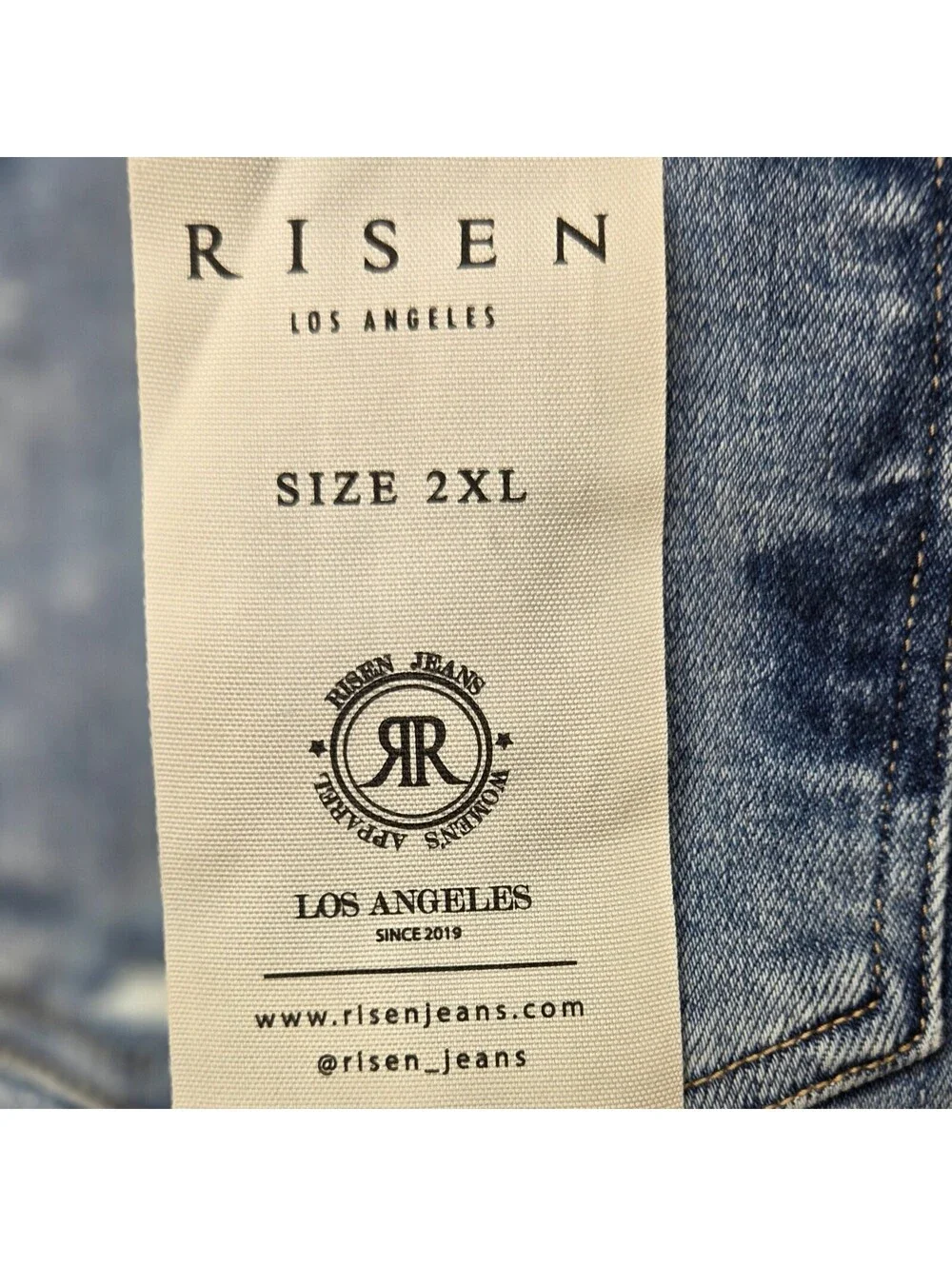 NWT Risen Star Shadow Mid Rise Boyfriend Jeans 2XL PGA21091X Distressed Plus